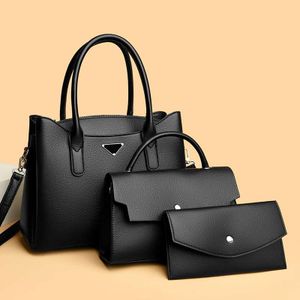 Black 3 in 1 Ladies/ Women  work Hand Bag 