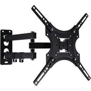 14-55 Inch TV Bracket, Sturdy And Durable TV Wall Mount, Multi-Functional Universal Telescopic Rotating TV Wall Mount, Also Suitable For LED LCD Flat And Curved TVs - Black