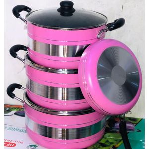Cookware multi colour set ( 3 sets )   