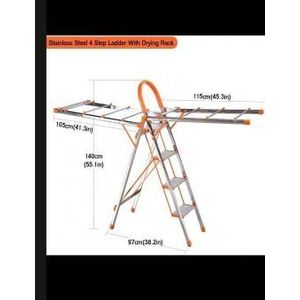 2in1 Multipurpose Stainless Steel Ladder and Clothes Dryer