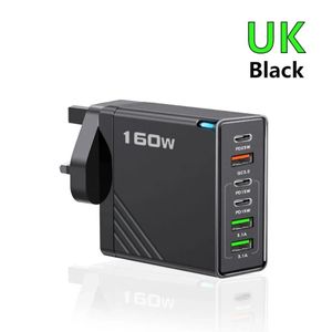 Multi Ports USB 160W Fast Charging UK Adapter For iPhone Samsung Xiaomi Huawei Phone UK Charger Adapter
