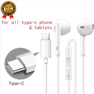 Type-C Earpiece With Volume Control & Microphone – Wired Earphones for Calls & Music
