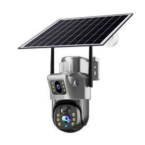Dual Lens 4G Solar CCTV Camera – Wireless Outdoor PTZ Security Camera with Night Vision, Motion Detection, SIM Card & V380 Pro App