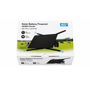 Solar Battery Powered 4G LTE WiFi Router With SIM Card Slot-Long Range Wireless Internet Router-Black 