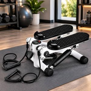 Compact Mini Stepper with Resistance Bands Full Body Home Fitness Trainer