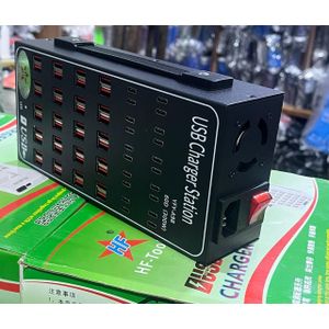  300w Super-Fast Charging Type-C USB C And USB Hubs 60 Ports Station With Safety Protect (USB C 20 Ports And USB 40 Ports)