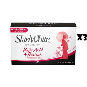 skin white Kojic Acid + Retinol Lightening Soap-3Pcs