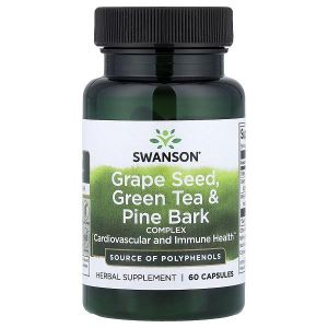 Swanson Grape Seed, Green Tea & Pine Bark, 60 Capsules
