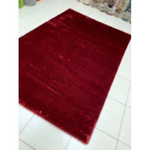 Center Rug Fluffy Shaggy Turkey Red