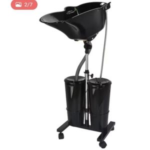 Professional quality Electric standing washing hair basin shampoo with 2 bucket of water working station salon 