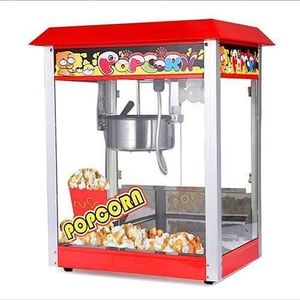 Electric Industrial Popcorn Machine - Red , 220V, 1400W