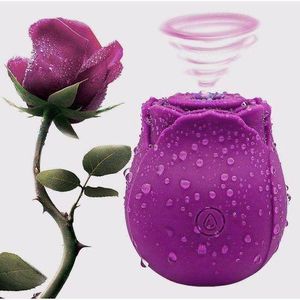 Rechargeable Roses Suction Vibrator for Women, Powerful Clitoral Stimulator with Sucking and Vibration Functions, Premium Silicone Adult Toy with Multiple Pleasure Modes, Quiet and Discreet Design, Compact Handheld Body Massager for Women purple