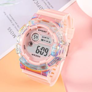 Kids LED Digital Sports Watch – Iridescent blush pink