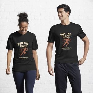 Tshirt Run The Race 1 Corinthians 9:24 Black Unisex Christian T-Shirt – Faith Runner Tee