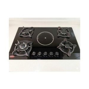 KIMAX 4+1 CERAMIC ELECTRIC BURNER 8MM TEMPERED GLASS BUILT IN KITCHEN COOKER HOB