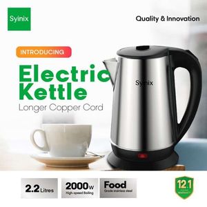 Syinix 2.2L Electric Kettle - Silver