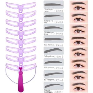 8 Eyebrow Shapes Eyebrow Grooming Stencil Shaping Template Eyebrow Card