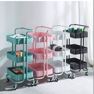 Multipurpose Utility Storage Rack Trolley - 3Tiers