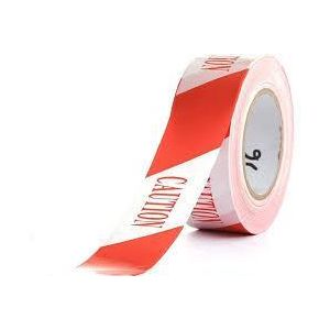 Heavy-Duty Red & White Safety Caution Barricade Tape