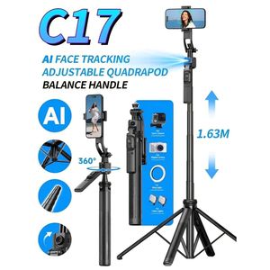 AI Face Tracking Quadrapod 360 Rotation Gimbal / Stabilizer