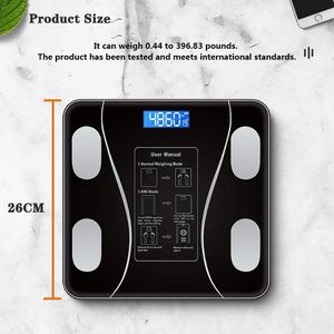 Smart Wireless Digital Bathroom Weighing Scale Body Fat BMI Weight Analyzer Bluetooth App Tempered Glass