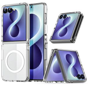 Samsung Galaxy Z Flip 6 5G Transparent Carbon Fiber Magnetized MagSafe Protective Cover