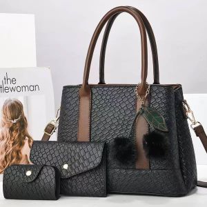 Ladies Black Woven Tote Bag