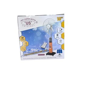 US Original 18" Rechargeable Mist Fan with Solar Panel (Model: US-8918)