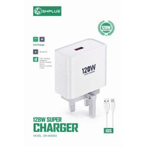 SHPLUS 120W iphone charger SUPER FAST CHARGER WITH USB TO ISO LIGHTING CABLE FOR IPHONEs