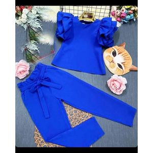 2pcs Top And Trouser For Girl, Baby Girl Pant Trouser