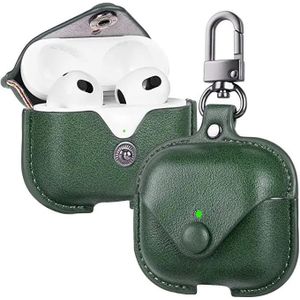 PREMIUM PURE LEATHER CASE FOR EARPOD PRO 2 GENERATION, EARPOD PRO(DARK GREEN)