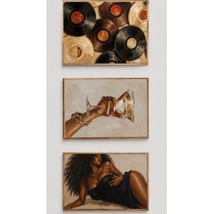 Clo Pinterest Style Wall Frames Set of 3 – Aesthetic Gallery Wall Art Decor for Bedroom & Living Room, disc-champagne-body