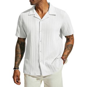 COOFENRISY Mens 2 Piece Outfits Casual Summer vacation Beach resort wear Button Down Shirt Shorts Set