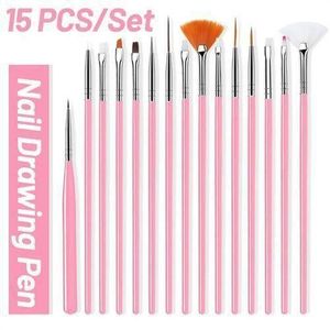 15 Pcs Nail Brush For Manicure Brush Nail Art Brush Grad