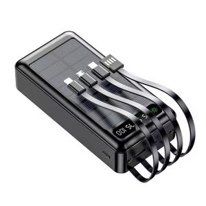 20,000 solar power bank with 4 charge cables