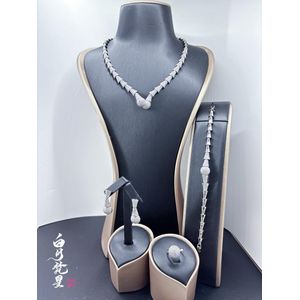 Radiant Shimmering Crystal Bridal Necklace & Earring Set