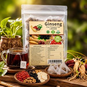 GINSENG LINE Original Ginseng Five Treasures sexual enhancement Nourishing Tea, 20 bags.