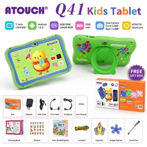 Atouch The New Q41 7-inch Android 13 Tablet With 8GB + 256GB Storage And A Children's Learning System Green