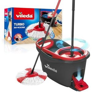 Vileda Turbo 2-in-1 Microfibre Spin Mop & Bucket System