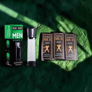 Rechargeable Penis Pump Kit For Men With 3 Bottles Of Mk Ii Penis Enlargement Oil