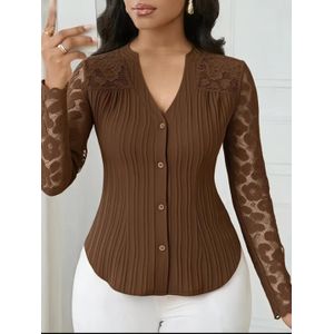 Luxury Ladies Blouse Brown