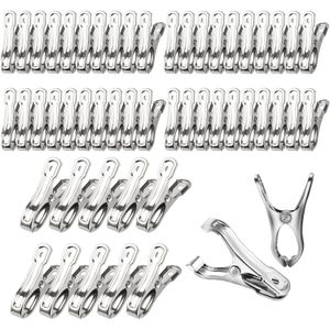 40Pcs Stainless Steel Garden Clips Strong Grip Greenhouse Clips for Shade Cloth Plant Netting Frost and Row Covers Rust-Resistant & Reusable