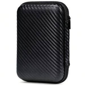 Multi-Function Storage Organizer Bag, for Earphones Charger Cable Jewellery, Portable Black Case with Zipper Compartments, Compact Travel Pouch