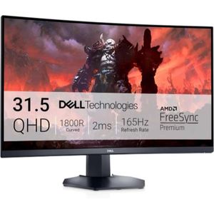 DELL 31.5'' Qhd Curved 165hz Va 99% Srgb Gaming Monitor