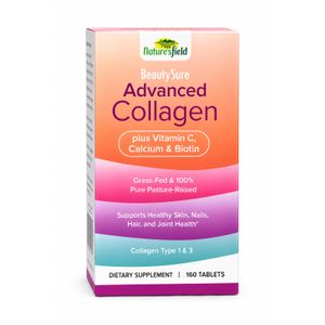 Nature'S Field BeautySure Advanced Collagen – Plus Vitamin C, Calcium & Biotin – 160 Tablets