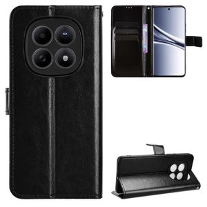 for Redmi Note 15 4G/5G Wallet Case Anti-lost Cover Shockproof Stand Flip Leather Case Black