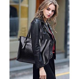 Women Ladies Female Leather Hand Bag Shoulder Bag Large Capacity  Water Proof Anti- Scratch  Bag