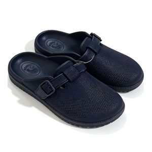 Men's Trendy Quick Dry Adjustable Buckle Strap Slip On Clogs - Black Waterproof Non-Slip Casual Outdoor Walking Slippers For Nigeria Rainy Season