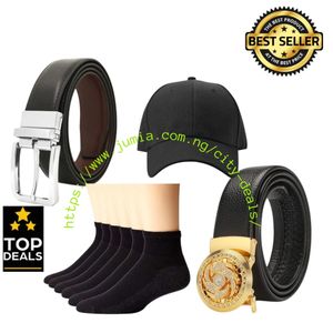 Fashion 4 in1 Super Unisex Combo Wallets Cap Reversible Belt