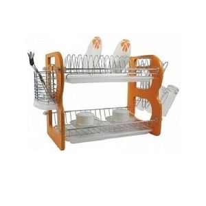 2 Tier Premium Elegant Wooden Dish Rack &  Drainer